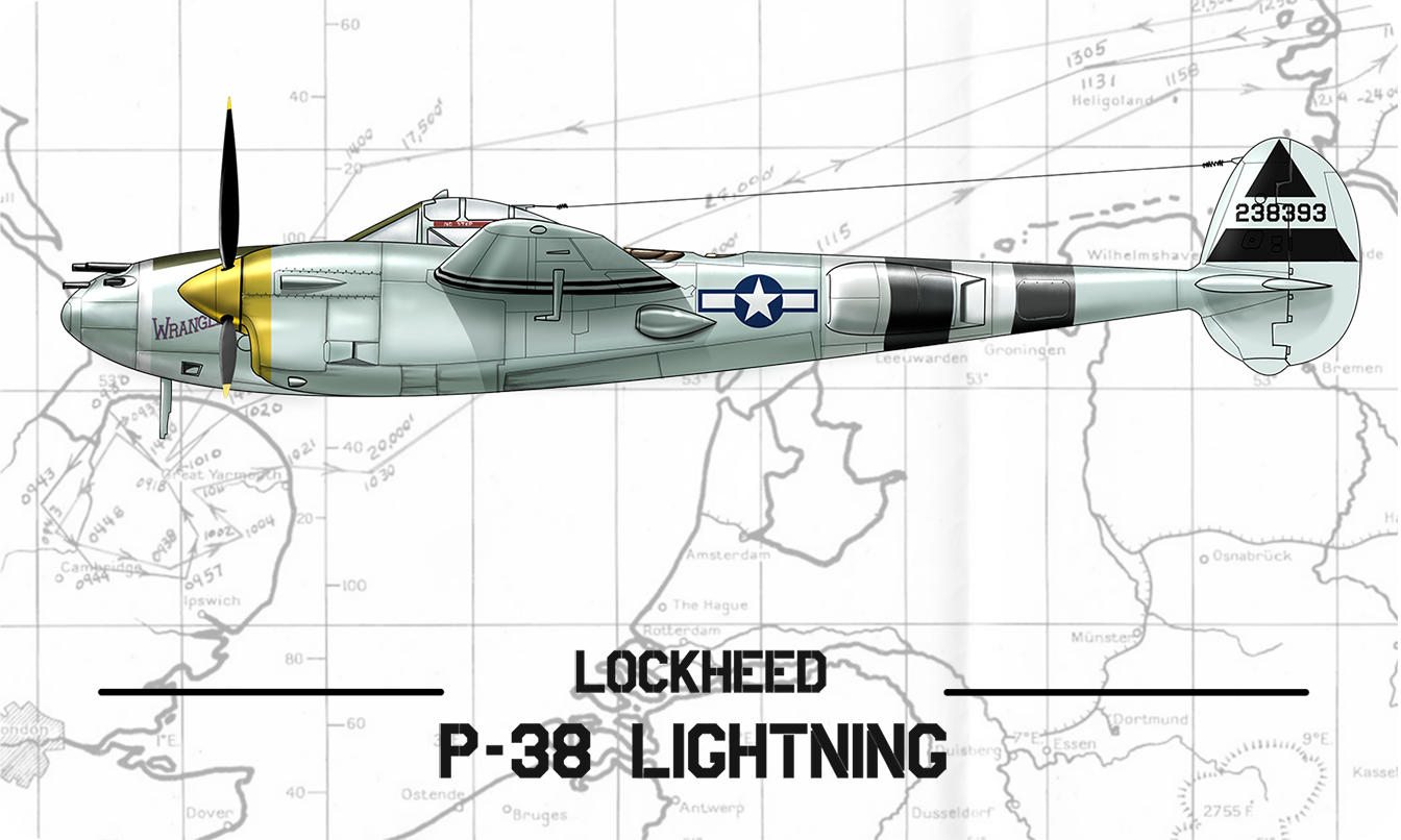 P-38 Lightning Airplane T-Shirt