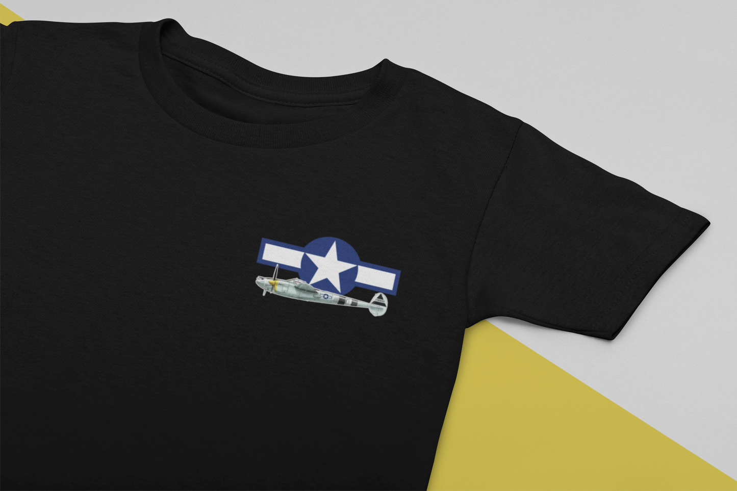 P-38 Lightning Airplane T-Shirt, Front, Aviation T-Shirt, Pilot T-Shirt, Warbird T-Shirt