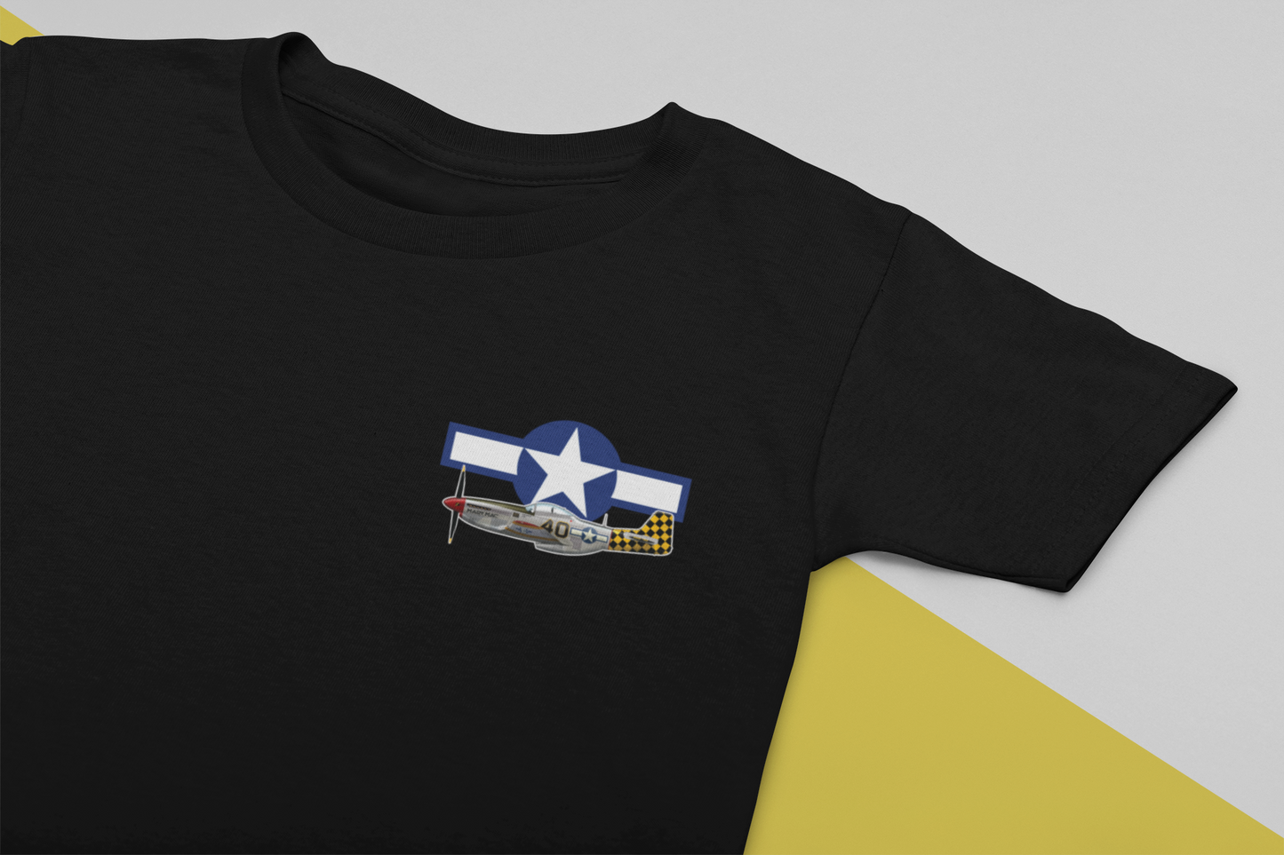 P-51 Mustang Airplane T-Shirt, Front of the shirt, Aviation T-Shirt, Pilot T-Shirt, Warbird T-Shirt