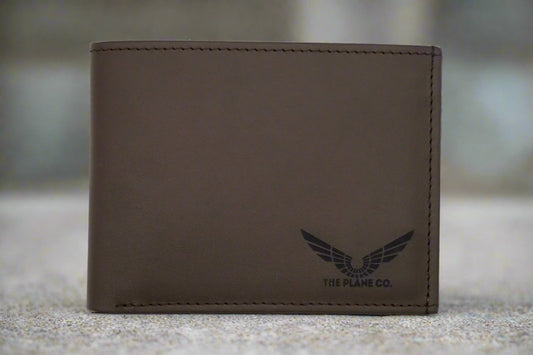 The Pilot Wallet, Front, Brown, Aviation Wallet, Airplane Wallet