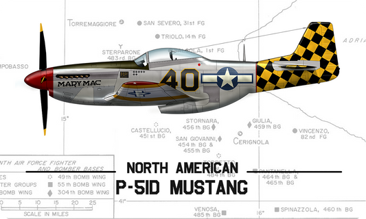P-51 Mustang Airplane T-Shirt